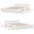 Produktbild 9 för Sängram utan madrass vit 150x200 cm massiv furu
