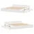 Produktbild 9 för Sängram utan madrass vit 180x200 cm massiv furu