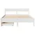 Produktbild 4 för Sängram utan madrass vit 150x200 cm massiv furu