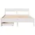 Produktbild 4 för Sängram utan madrass vit 120x200 cm massiv furu