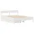 Produktbild 3 för Sängram utan madrass vit 135x190 cm massiv furu