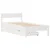 Produktbild 3 för Sängram utan madrass vit 90x190 cm massiv furu
