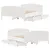 Produktbild 9 för Sängram utan madrass vit 150x200 cm massiv furu