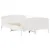 Produktbild 5 för Sängram utan madrass vit 140x190 cm massiv furu