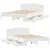 Produktbild 9 för Sängram utan madrass vit 140x190 cm massiv furu