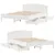 Produktbild 9 för Sängram utan madrass vit 120x190 cm massiv furu