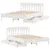 Produktbild 9 för Sängram utan madrass vit 160x200 cm massiv furu