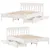 Produktbild 9 för Sängram utan madrass vit 120x200 cm massiv furu