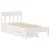 Produktbild 3 för Sängram utan madrass vit 100x200 cm massiv furu