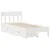 Produktbild 3 för Sängram utan madrass vit 90x200 cm massiv furu