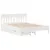 Produktbild 3 för Sängram utan madrass vit 135x190 cm massiv furu