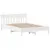 Produktbild 5 för Sängram utan madrass vit 135x190 cm massiv furu
