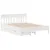 Produktbild 3 för Sängram utan madrass vit 120x190 cm massiv furu