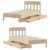 Produktbild 9 för Sängram utan madrass 75x190 cm massiv furu