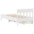 Produktbild 8 för Sängram utan madrass vit 75x190 cm massiv furu