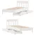 Produktbild 9 för Sängram utan madrass vit 75x190 cm massiv furu