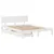 Produktbild 3 för Sängram med lådor vit 135x190 cm massiv furu