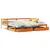 Produktbild 2 för Utdragbar dagbädd med lådor vaxad brun 90x190 cm massiv furu