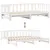 Produktbild 9 för Dagbädd utdragbar med lådor utan madrass vit 90x190 cm