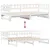 Produktbild 8 för Dagbädd utdragbar med lådor utan madrass vit 80x200 cm