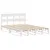 Produktbild 3 för Sängram utan madrass vit 150x200 cm massiv furu