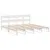 Produktbild 3 för Sängram utan madrass vit 180x200 cm massiv furu