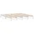 Produktbild 6 för Sängram utan madrass vit 200x200 cm massiv furu