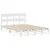 Produktbild 3 för Sängram utan madrass vit 135x190 cm massiv furu