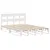 Produktbild 3 för Sängram utan madrass vit 140x190 cm massiv furu