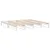 Produktbild 6 för Sängram utan madrass vit 200x200 cm massiv furu