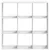 Produktbild 4 för Bokhylla vit 102x32x102 cm konstruerat trä