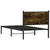 Produktbild 7 för Sängram utan madrass metall rökfärgad ek 75x190 cm
