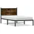 Produktbild 2 för Sängram utan madrass metall rökfärgad ek 107x203 cm