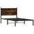 Produktbild 3 för Sängram utan madrass metall rökfärgad ek 107x203 cm