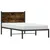Produktbild 4 för Sängram utan madrass metall rökfärgad ek 107x203 cm