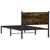 Produktbild 7 för Sängram utan madrass metall rökfärgad ek 107x203 cm