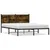 Produktbild 2 för Sängram utan madrass metall rökfärgad ek 140x200 cm