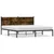 Produktbild 2 för Sängram utan madrass metall rökfärgad ek 183x213 cm