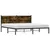 Produktbild 4 för Sängram utan madrass metall rökfärgad ek 183x213 cm