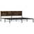 Produktbild 3 för Sängram utan madrass metall rökfärgad ek 193x203 cm