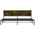 Produktbild 5 för Sängram utan madrass metall rökfärgad ek 193x203 cm