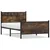 Produktbild 2 för Sängram utan madrass metall rökfärgad ek 107x203 cm