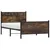 Produktbild 4 för Sängram utan madrass metall rökfärgad ek 107x203 cm