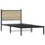 Produktbild 3 för Sängram utan madrass metall sonoma-ek 75x190 cm
