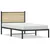 Produktbild 2 för Sängram utan madrass metall sonoma-ek 100x190 cm