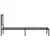 Produktbild 6 för Sängram utan madrass metall sonoma-ek 100x190 cm