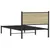 Produktbild 7 för Sängram utan madrass metall sonoma-ek 100x190 cm