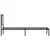 Produktbild 6 för Sängram utan madrass metall sonoma-ek 100x200 cm