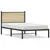 Produktbild 2 för Sängram utan madrass metall sonoma-ek 107x203 cm