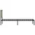 Produktbild 6 för Sängram utan madrass metall sonoma-ek 107x203 cm